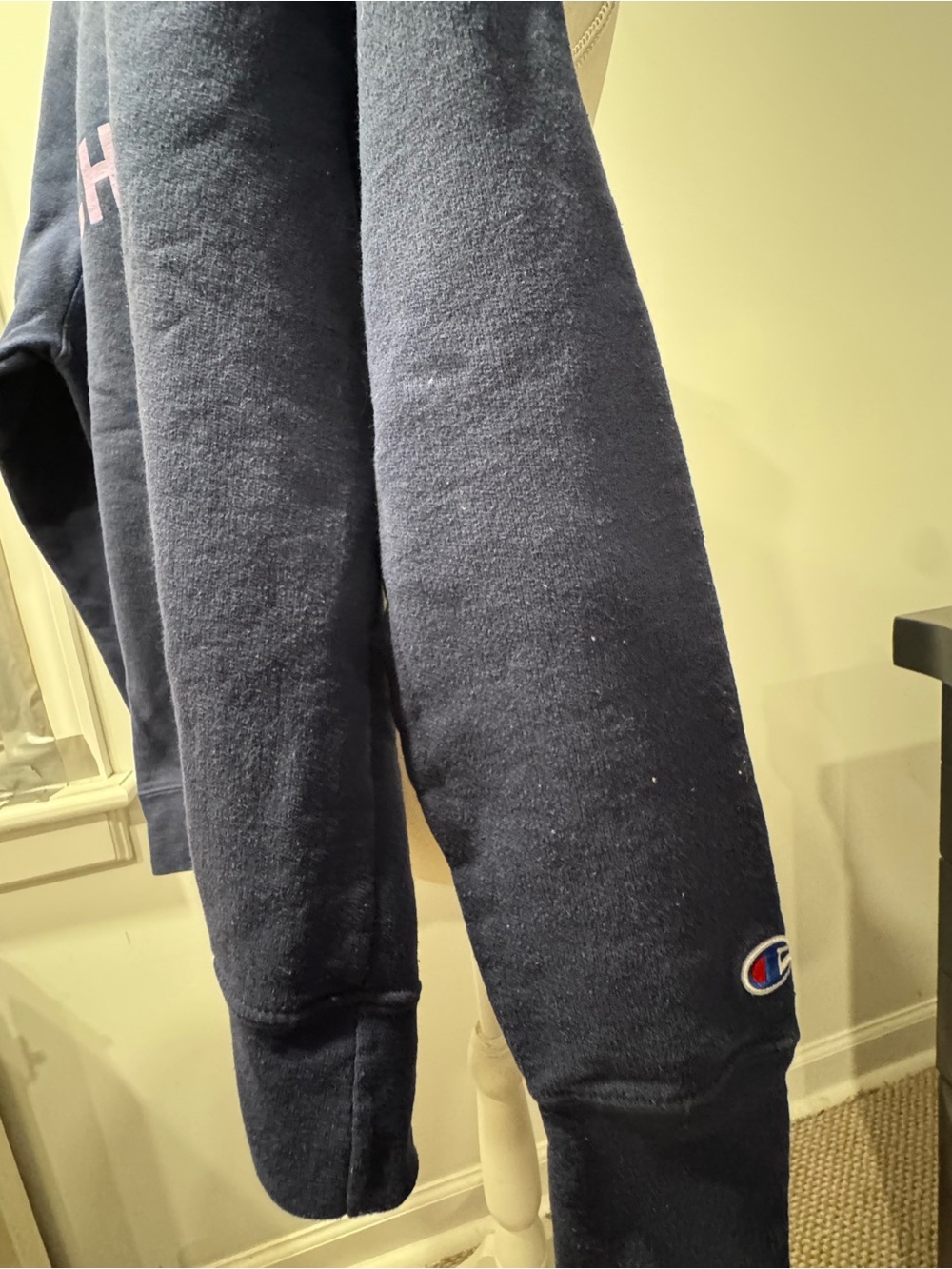Champion Navy Sweatshirt with Multicolor Lettering - Picture 3 of 7